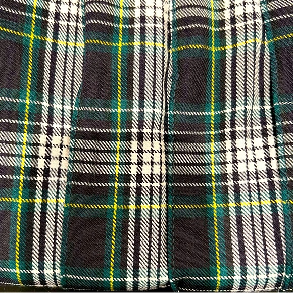 Land’s End Green Plaid Pleated Uniform Skirt - Picture 2 of 12